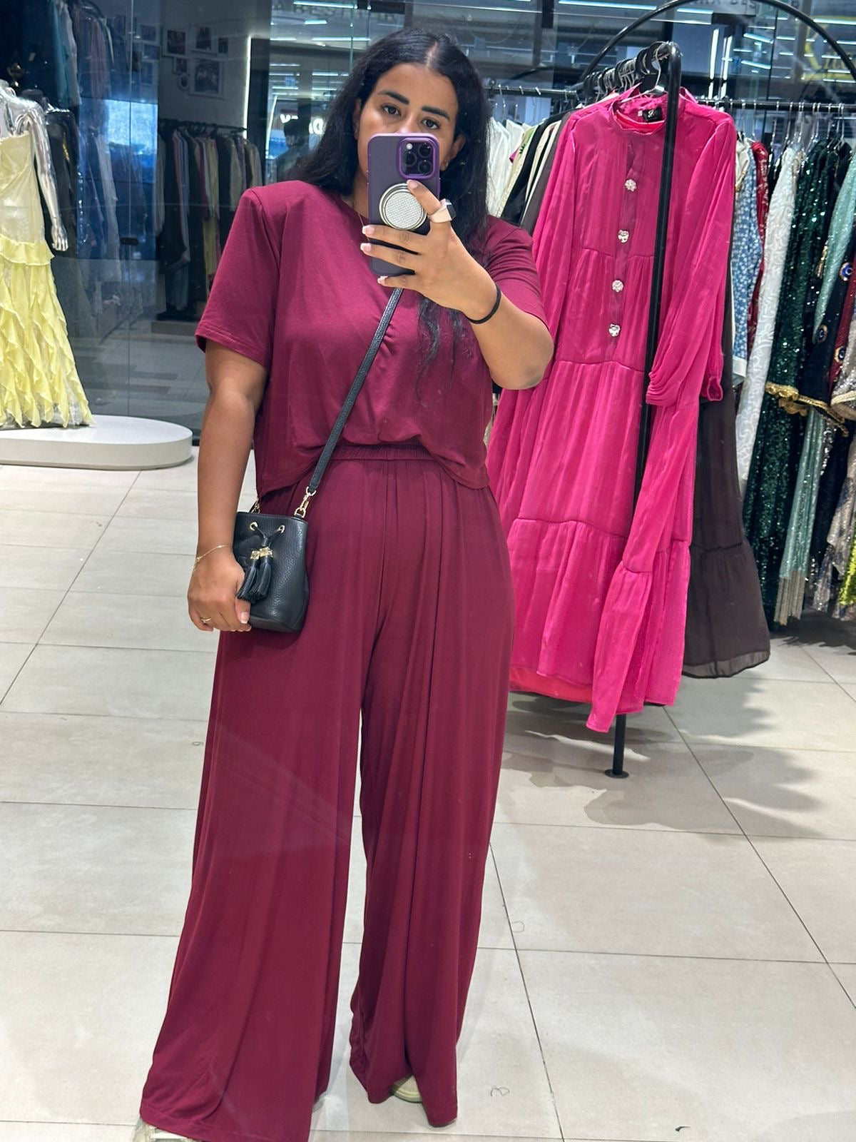 Shouldered Burgundy Top