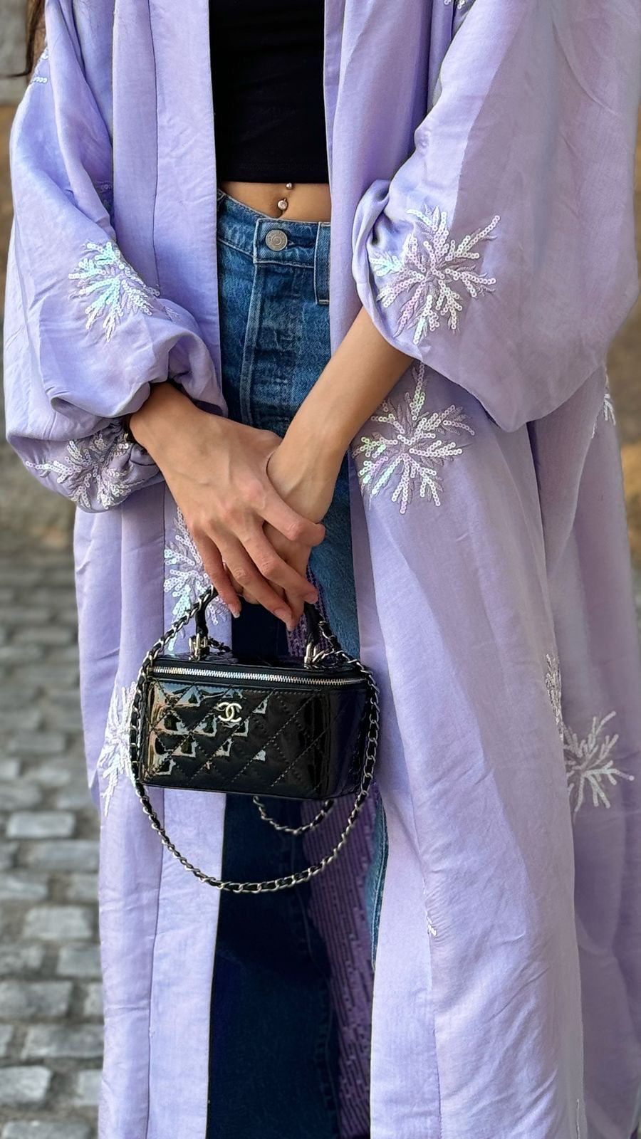 Lilac Double Face Kimono