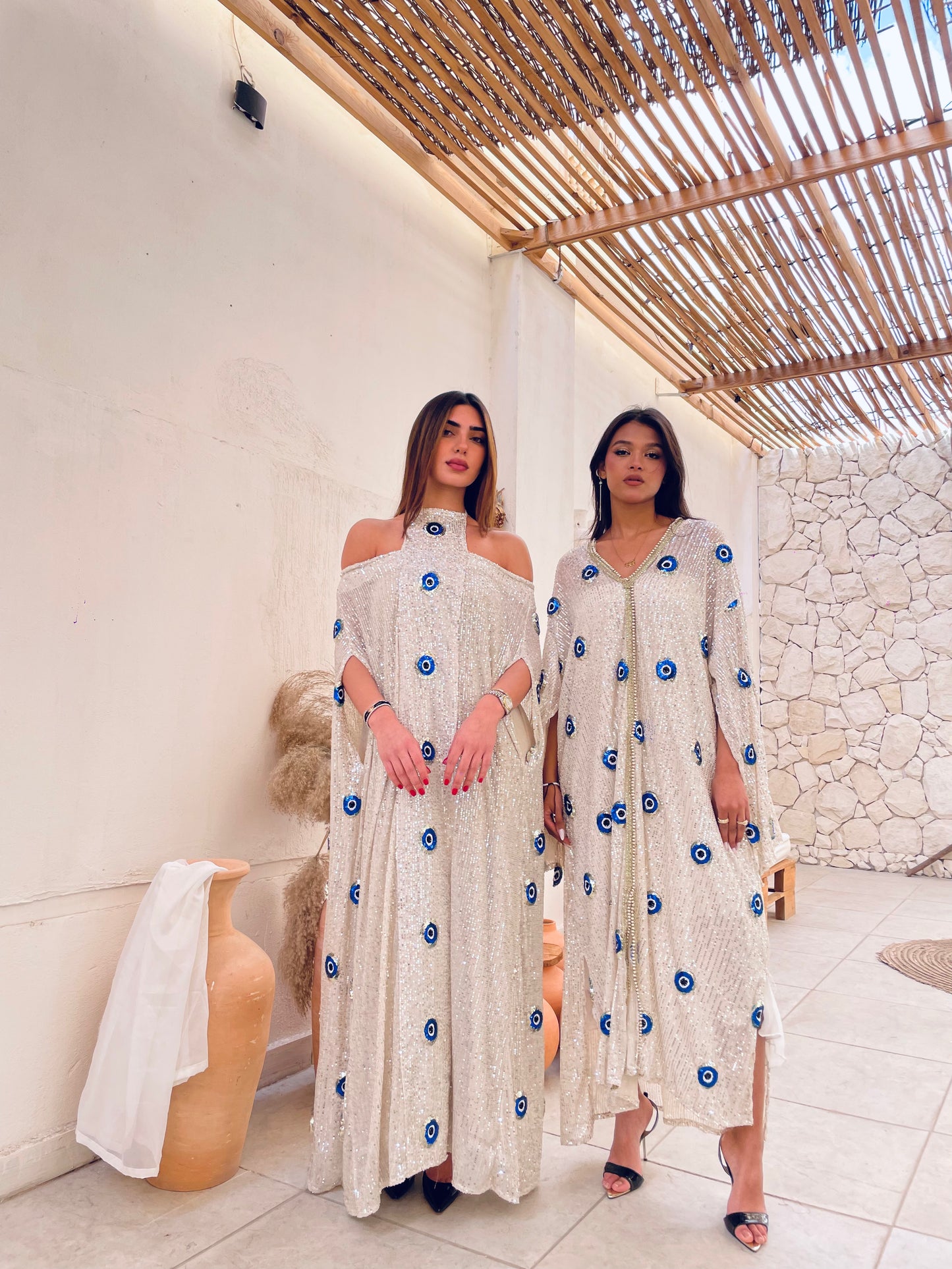 Sequined Kaftan Dress