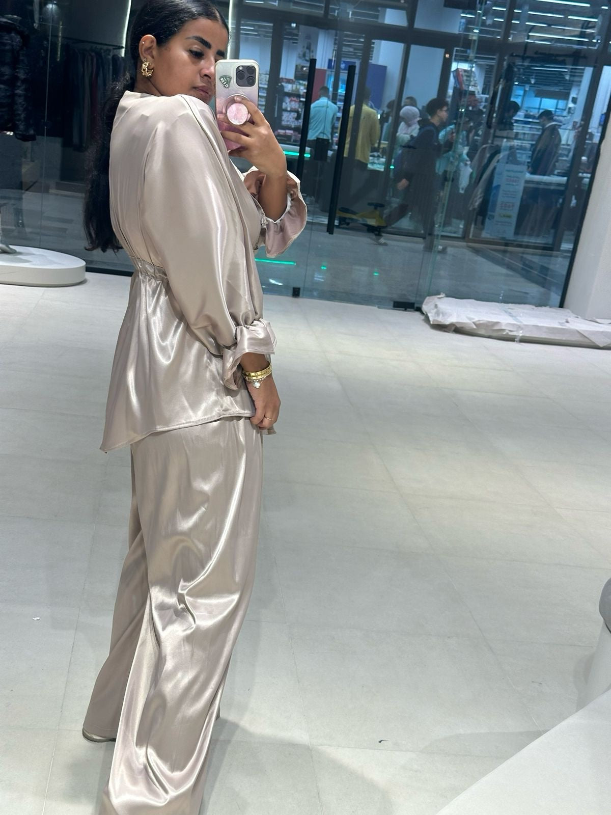 Wide Leg Satin Pants
