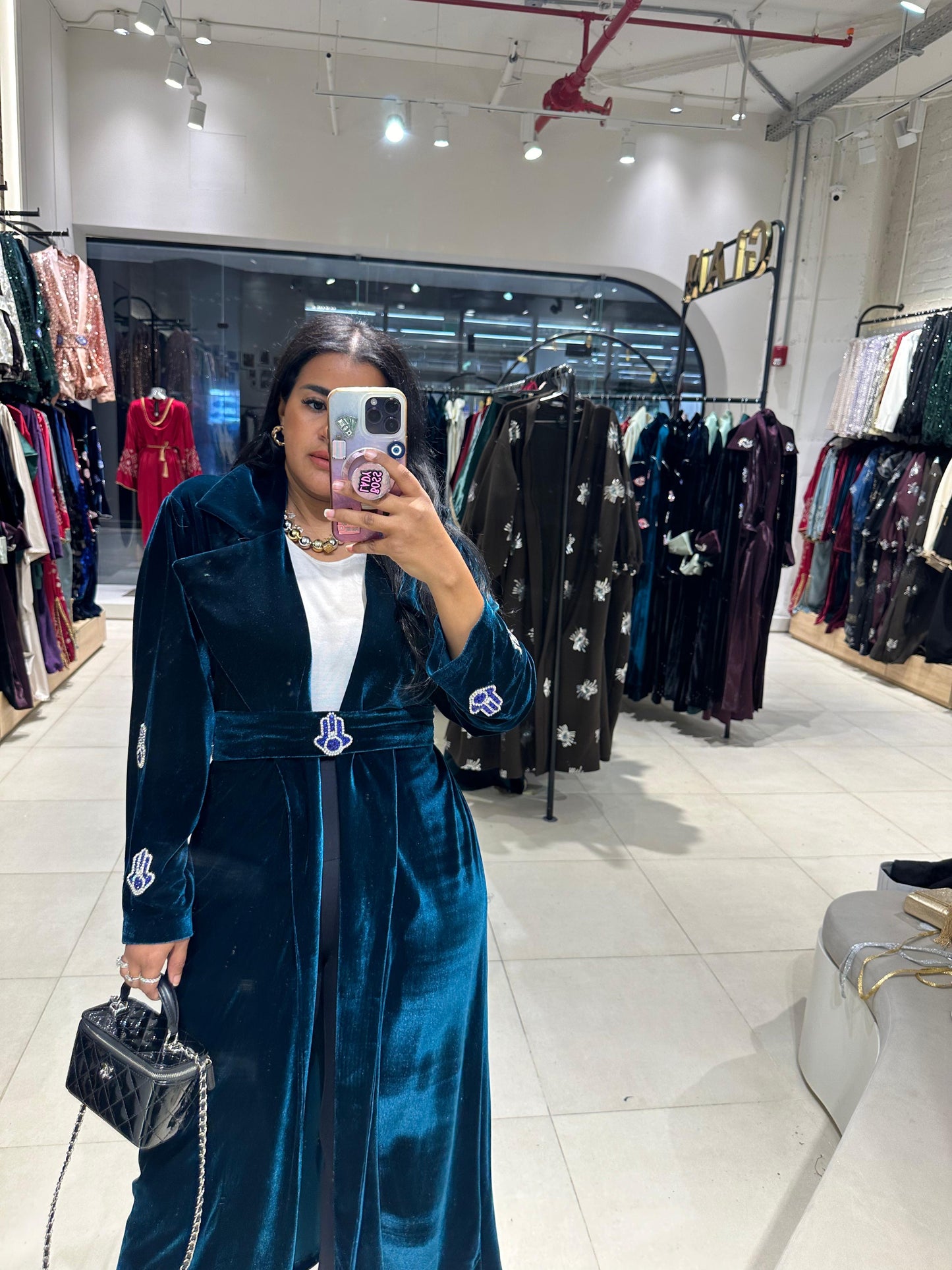 Velvet Hamsa Kaftan