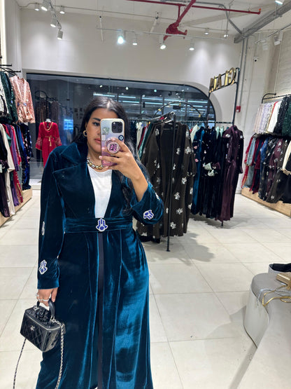Velvet Hamsa Kaftan