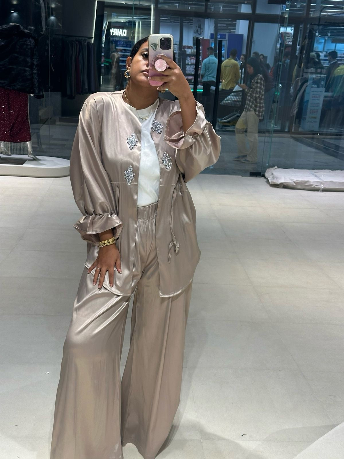 Wide Leg Satin Pants