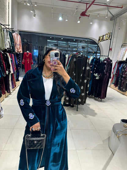 Velvet Hamsa Kaftan