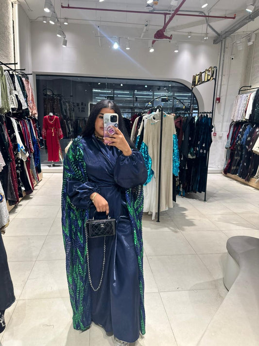 Blue puff Dress
