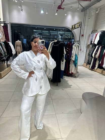 White Ying Tassle Blouse