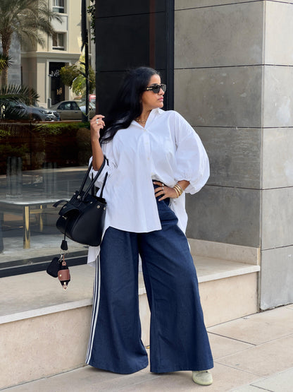 White Stripe Trackpants