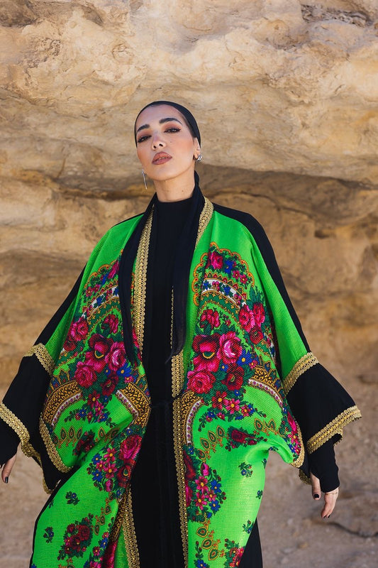 Florisque Green Kaftan