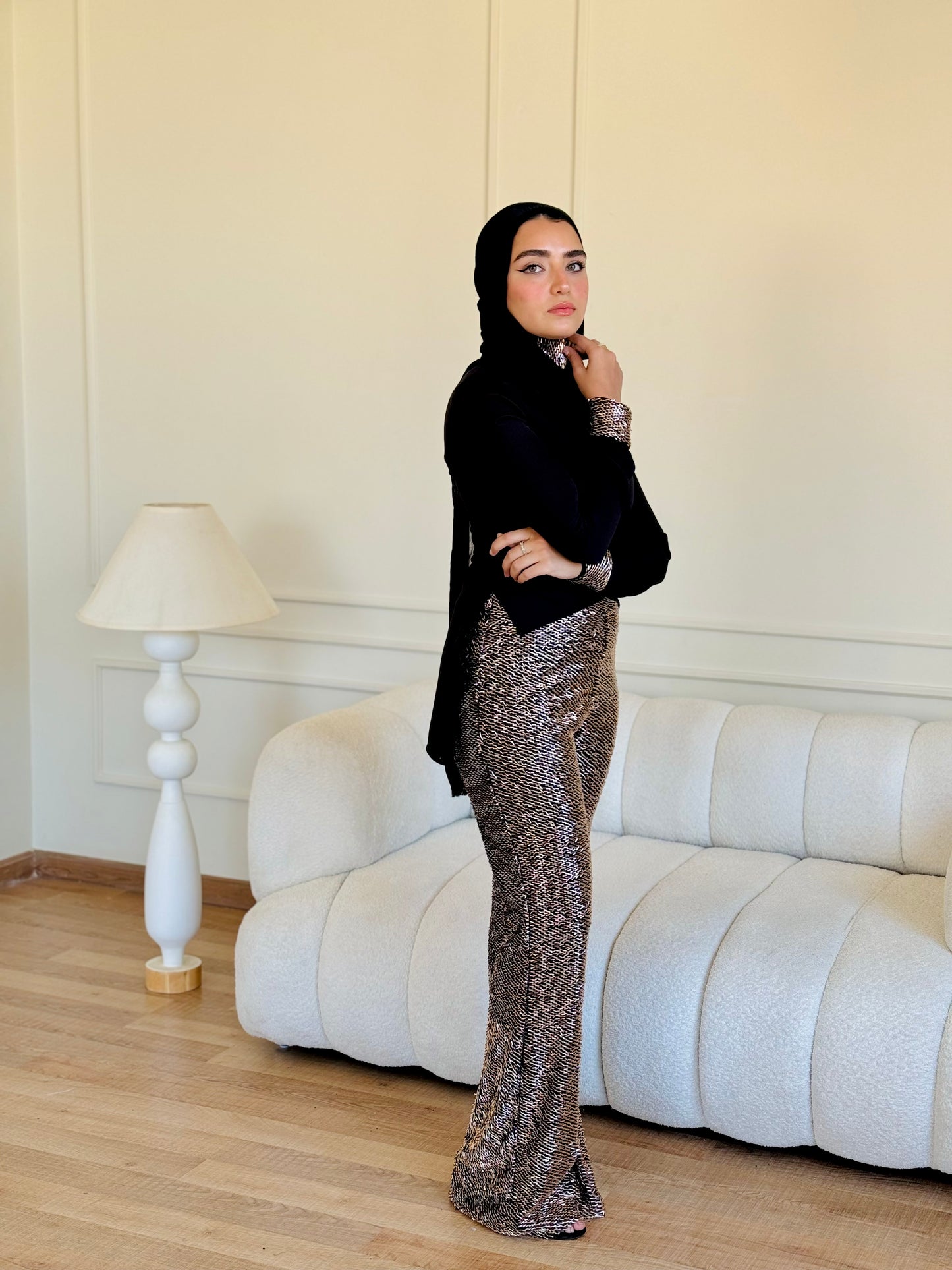 Black Crossover Top
