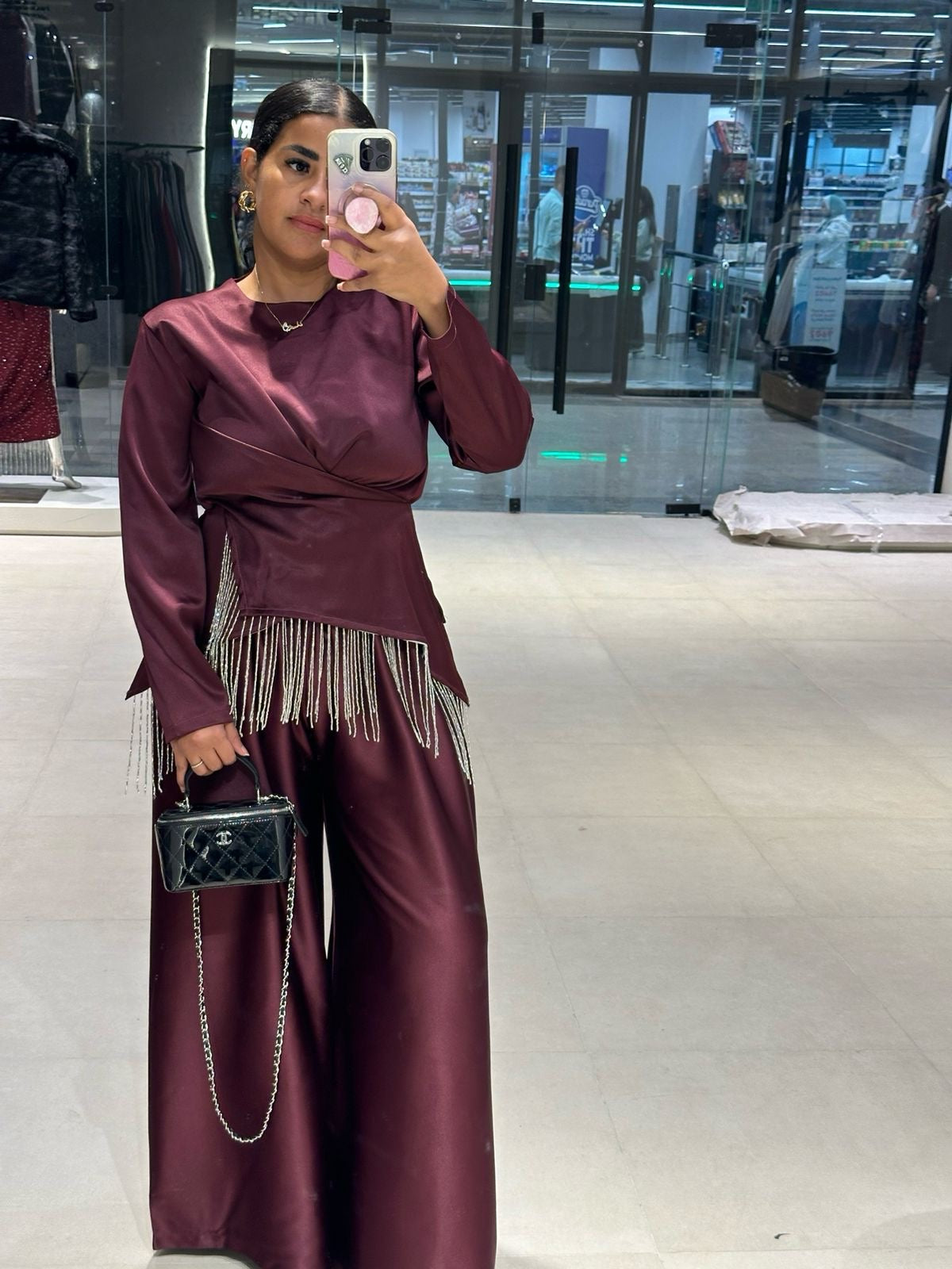 Draped Fringe Blouse