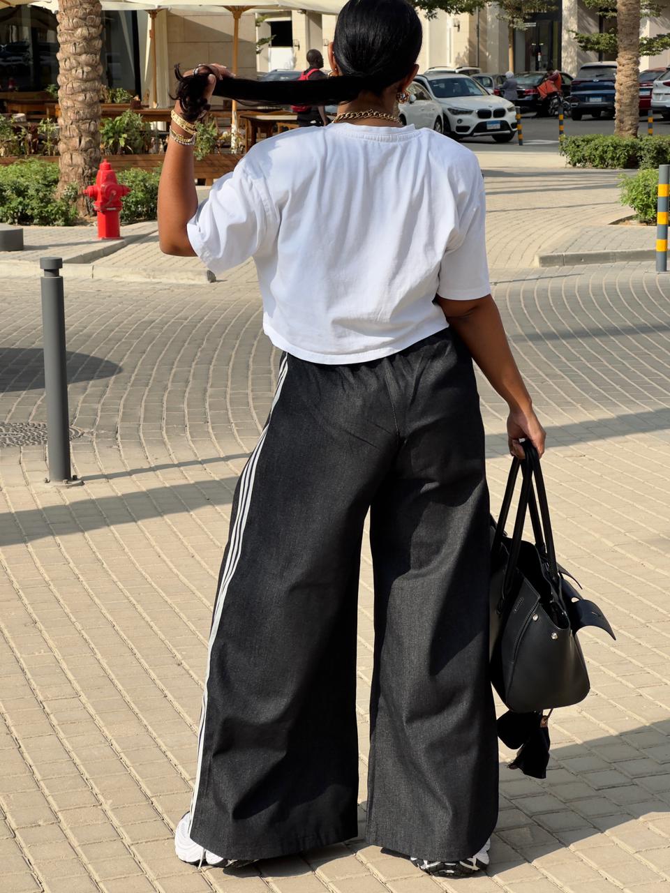 White Stripe Trackpants