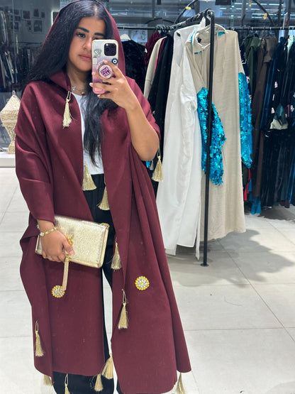 Burgundy Shawl Cardigan