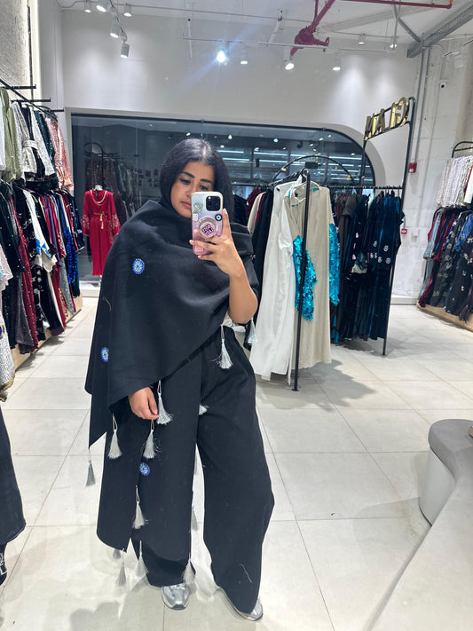 Deep Black Shawl Cardigan