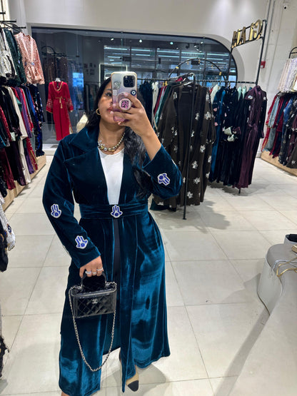 Velvet Hamsa Kaftan