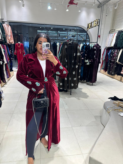 Velvet Hamsa Kaftan