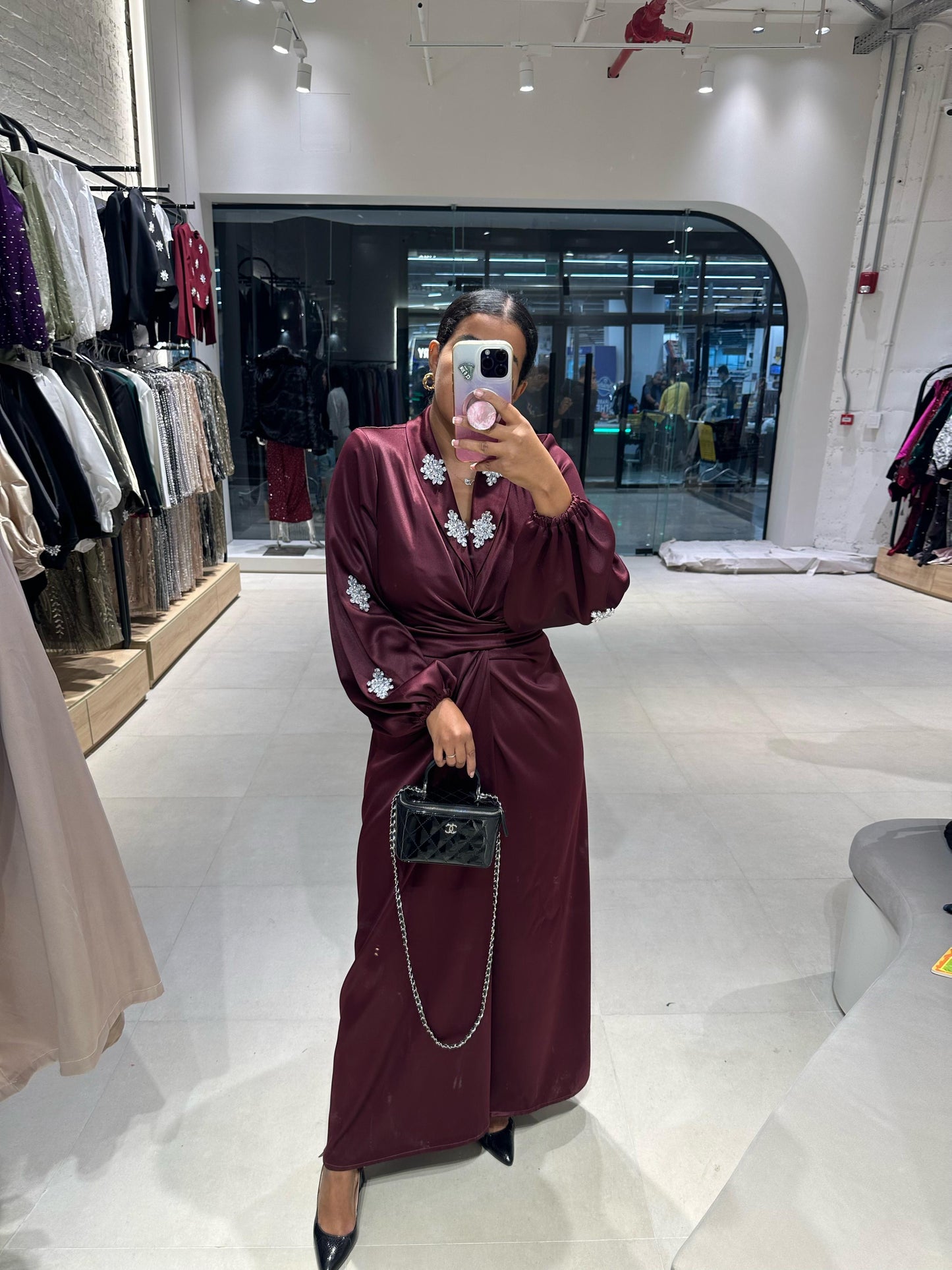 Satin Knot Dress
