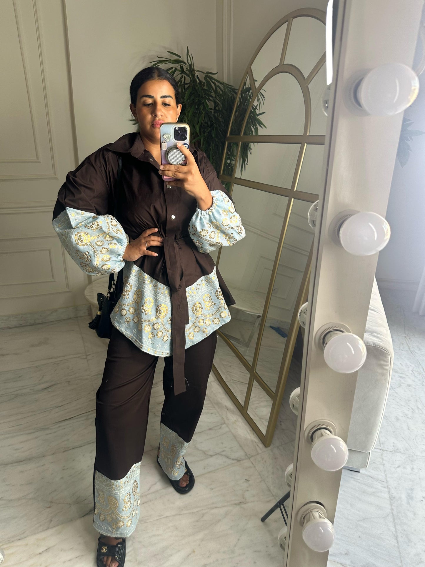 Brown Puffy Set