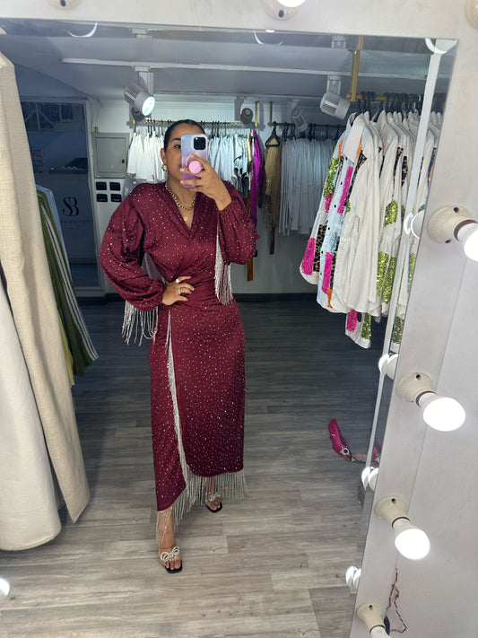 Burgundy Tango Skirt Set