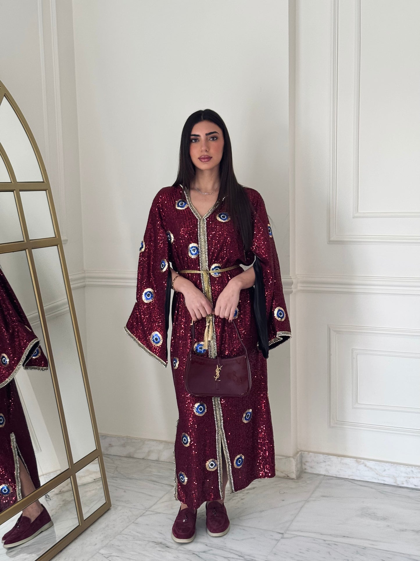 Burgundy Evil Eye Dress
