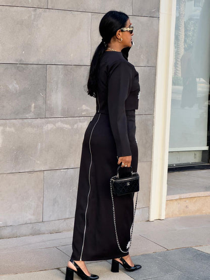 Black Diamond Skirt Set