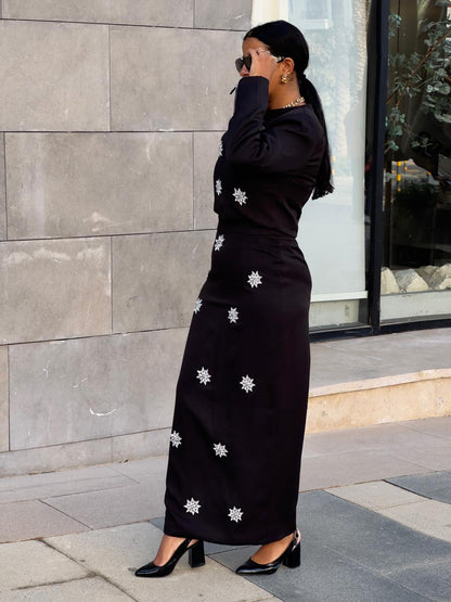 Black Diamond Skirt Set