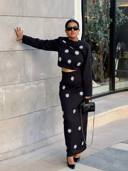 Black Diamond Skirt Set