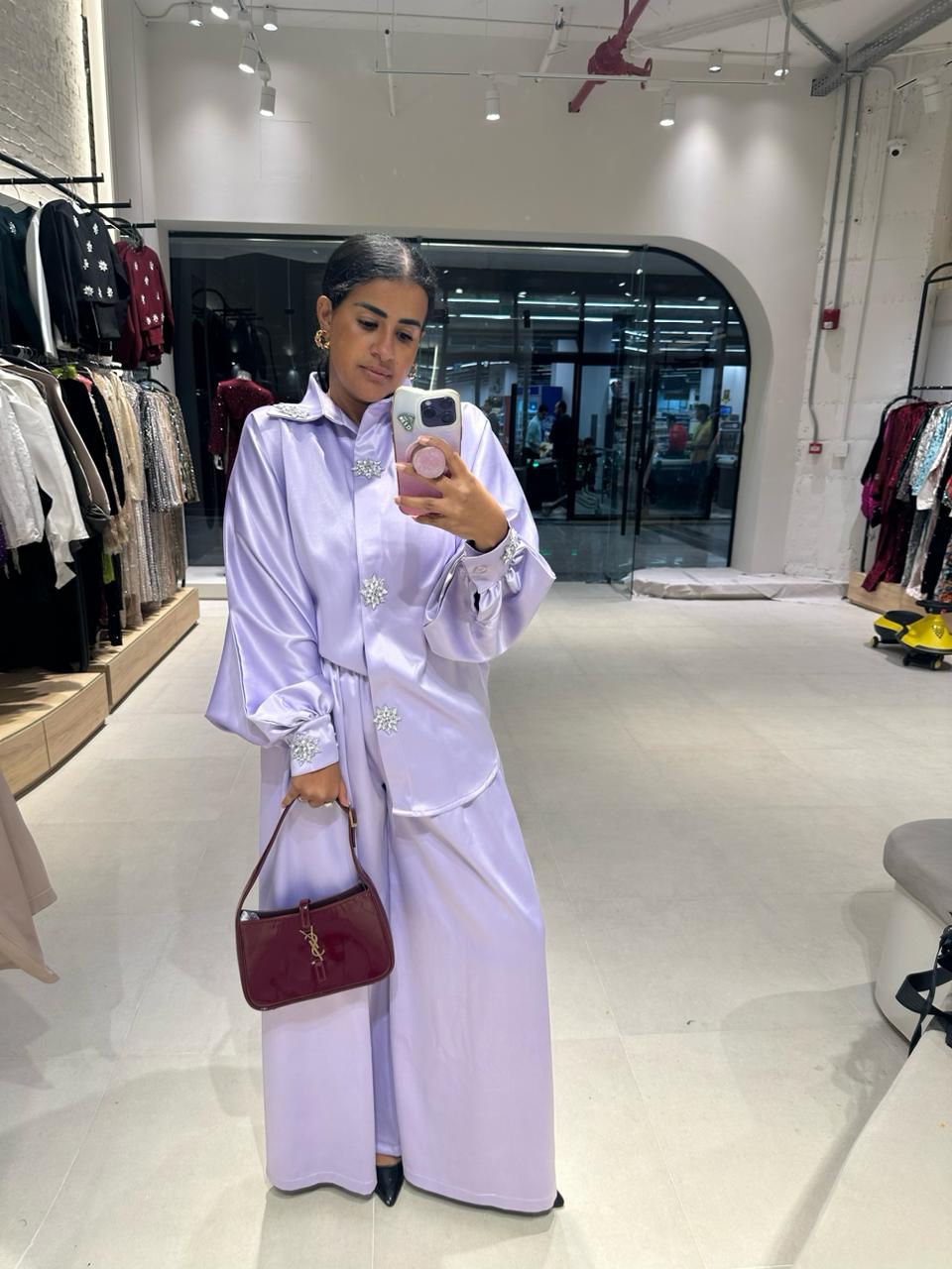 Wide Leg Satin Pants