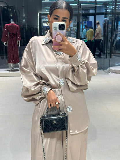 Wide Leg Satin Pants