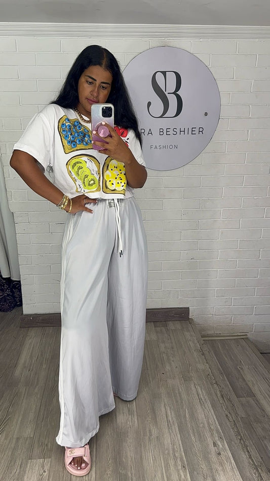 Breakfast Cropped Tee